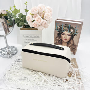 سعة كبيرة بو الجلود السفر مفتوحة حقيبة ماكياج مسطحة المحمولة حقيبة مستحضرات التجميل حقيبة عصرية سحاب حقيبة أدوات الزينة - Product Image 4