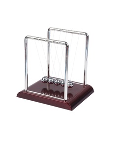 Pendolo <span class=keywords><strong>di</strong></span> <span class=keywords><strong>Newton</strong></span> Quadrato in Acciaio Inossidabile, Ornamento da Scrivania per Casa e Ufficio, Decorazione Creativa con Base in Plastica e Sfera in Metallo Permanente - Product Image 3