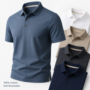 Polos de Hombre Personalizados con Logotipo Bordado, Camiseta Polo de Algodón de Manga Corta, Uniforme de Trabajo Informal - Product Image 2