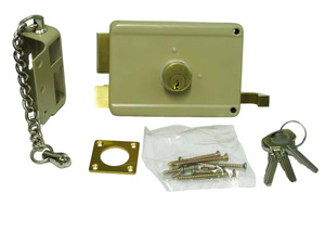 <span class=keywords><strong>Serrure</strong></span> de porte à cylindre rond universel style ancien 111a France <span class=keywords><strong>en</strong></span> fer forgé <span class=keywords><strong>pour</strong></span> porte droite avec clé - Product Image 2