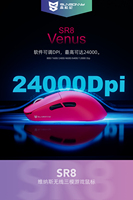 Ratón Inalámbrico para Juegos SUNSONNY SR8 Venus Tri-Modo, PAW3311, 60g, 24000DPI, 20M, Interruptores Huano para PC y Portátil