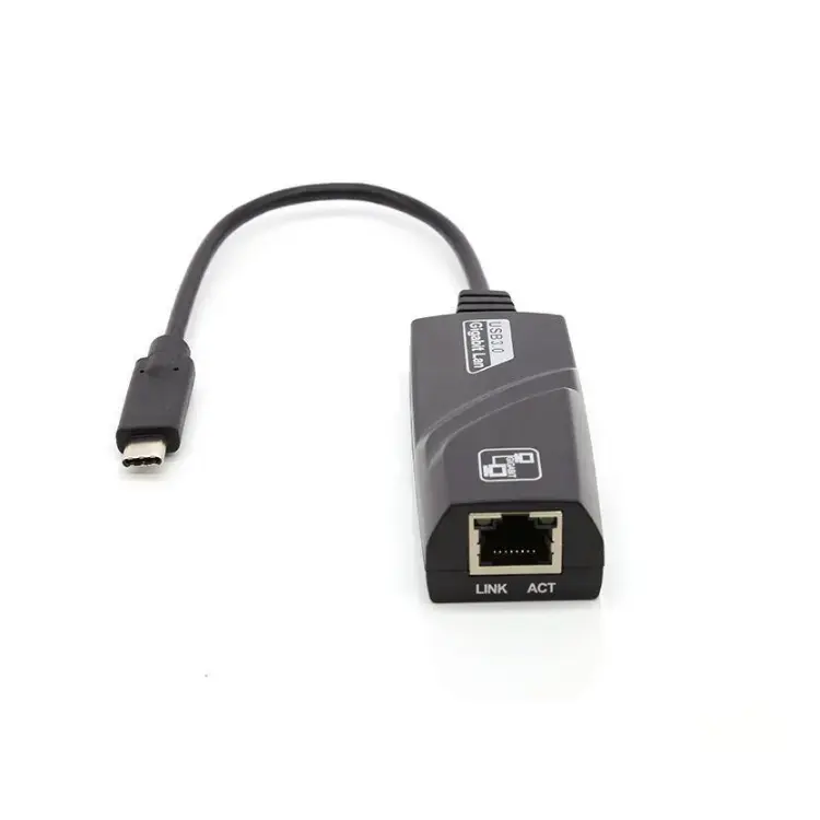 Type-C Naar Lan Poort Rj45 1000M Gigabit Ethernet Netwerk Lan Adapter Usb C Naar Rj45 Netwerkkaart 10/100/1000Mbps