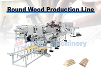 Machine à arrondir les bâtons en bois MC9050B industrielle, machine à fabriquer des tiges rondes en bois, machine à fabriquer des manches de balai, ligne de production