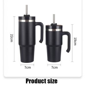 Custom logo 20oz 30oz Business Gifts Travel Sports <b>Mug</b> Thermos <b>Double</b> <b>Wall</b> Insulated Stainless Steel Grippy Tumbler With Handle - Product Image 2