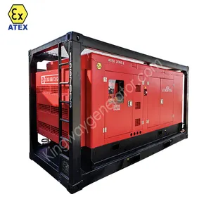 ATEX Zone II 25kva/20kw 3 Phase Diesel Generator Genset With DNVGL 2.7-1 Skid Frame For Oil Gas Explosion Protection