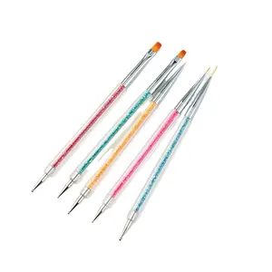 New Trending Import Nylon Hair Unique gel brush for Nail Art Painting Brush Dotting tools