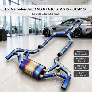 สำหรับ Mercedes Benz AMG GT GTC GTR GTS 4.0T ปี <span class=keywords><strong>2016</strong></span> พร้อมท่อไอเสียแคทแบคไทเทเนียม อุปกรณ์ตกแต่งรถยนต์สปอร์ตสำหรับการปรับแต่งและอัพเกรด - Product Image 1