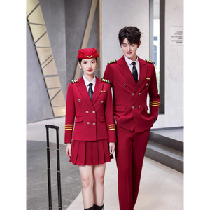 Unisex Military Drum Performance Uniform Set Red Jacket Skirt <b>Pants</b> For Honor Guard Spring Autumn Winter Business Use - Product Image 3