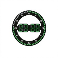 Jam Dinding LED Gaya Eropa Bekas dengan Alarm, Termometer & Kalender untuk Dekorasi Kamar Tidur, Ruang Tamu, dan Rumah