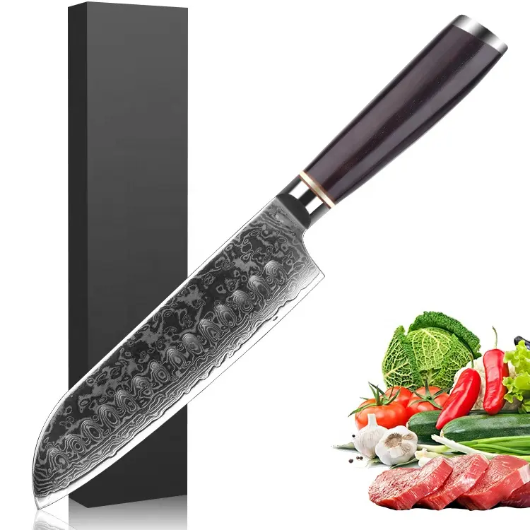 Профессиональный 67 слоев Дамасская сталь VG10 кухонный нож японский нож сантоку