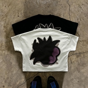 Camisetas Blancas de Algodón Personalizadas, Estilo Holgado, Impresión Serigrafiada, Lavadas, Corte Cuadrado, Impresión DTG, Camiseta Extra Grande para Hombre - Product Image 3