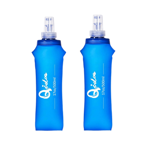 17oz/500ml BPA-Free TPU Collapsible <b>Foldable</b> Sports <b>Water</b> <b>Bottles</b> Soft Flask Hydration Pack for Running Hiking Cycling - Product Image 1