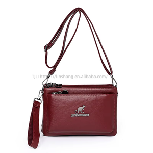 New Style Mom Bag Ladies Handbag Trendy Fashion Multi-layer Coin <b>Purse</b> <b>Soft</b> PU <b>Leather</b> Shoulder Bag for Momen Tanjing - Product Image 1