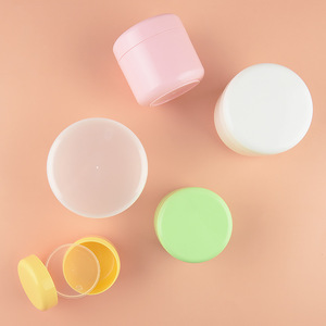 Round PP Cream <b>Jars</b> 10g 50g 100g Gold Silver Rim Screw Top Cosmetic Packaging For Facial Mask - Product Image 3