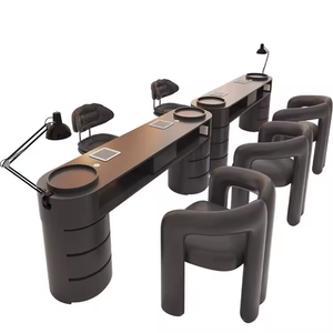 Equipo de Salón Moderno de Lujo, Silla de Pedicura Eléctrica Reclinable Negra para Spa de Pies, Silla de Masaje y Mesa de Manicura - Product Image 2