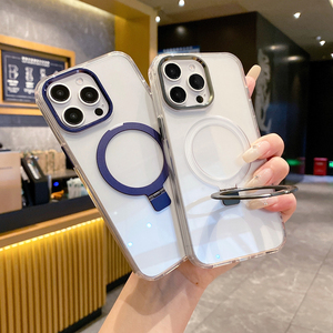 Magetic Sạc Kim Loại Chủ Đối Với <span class=keywords><strong>iPhone</strong></span> 13 14 15 16 Pro Max Cover Quay Lại <span class=keywords><strong>iPhone</strong></span> 16E Nhẫn Chân Đế Điện Thoại Di Động Trường Hợp - Product Image 2