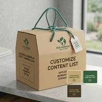 Boîtes d'expédition pliables en PP ondulé écologiques personnalisées pour fruits et légumes, idéales pour bananes, pommes et emballages cadeaux