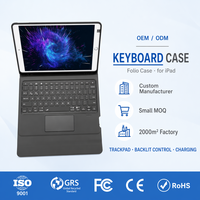 Étui pour tablette iPad 10.2 10.5 Pro en cuir PU de haute qualité, clavier sans fil, souris, pavé tactile - Léger et portable pour les affaires/l'école