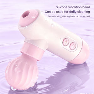 Wiederaufladbares 2-in-1 Vibrations-Saugmassagegerät Sexspielzeug für Frauen Liebhaber Handlicher Mini-Massagestab Vibrator zum Flirten oder Entspannen - Product Image 6