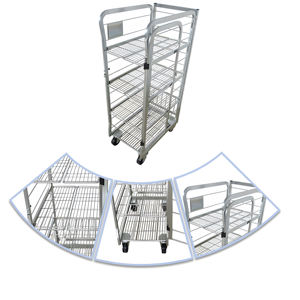 Chariot à roulettes à quatre roues pour conteneurs, testé, personnalisé OEM, en acier, pour le transport de lait, marque <span class=keywords><strong>Zenda</strong></span> - Product Image 2