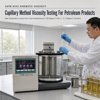 Viscosimètre capillaire, testeur de viscosité cinématique, courbe de viscosité-temperature des produits pétroliers, ASTM D445