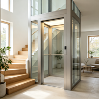 Système de traction économe en énergie pour ascenseurs domestiques, idéal pour les villas de villégiature tropicales, avec porte résistante à la corrosion – Ascenseur de villa