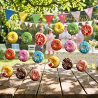 Support à donuts en acrylique transparent pour présentoir de desserts, idéal pour mariages printaniers, anniversaires, événements festifs et fêtes.