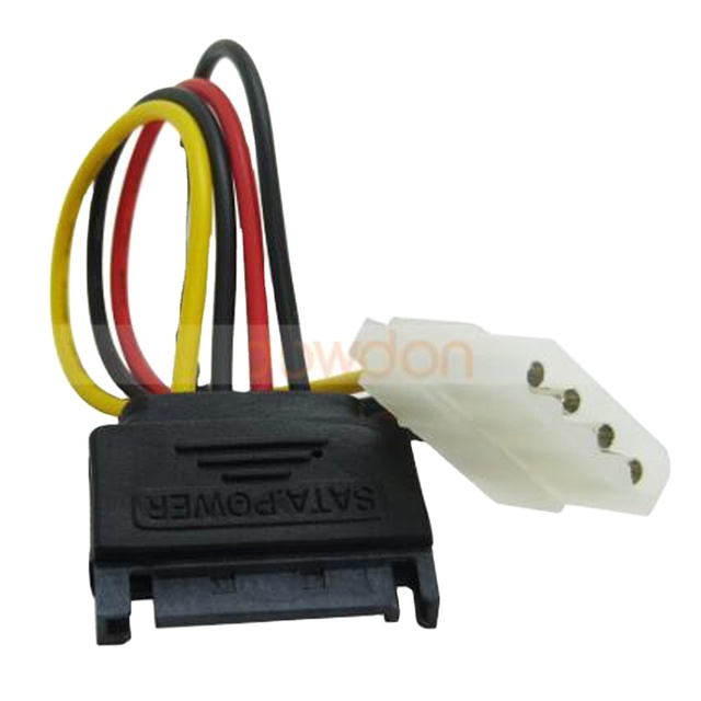 20CM 15 Pin SATA Male to IDE 4 Pin Female Adapter Extension Power Cable