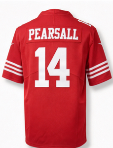 Maillot de football des 49ers # 5 Evans # 19 Samuel Sr. # 14 Pearsall # 23 McCaffrey # Collection de maillots de joueur cousus pour hommes 1 Samuel Sr - Product Image 2