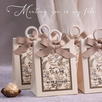 Papier Candy Bag Vintage Französisch Schokolade Geschenkt üten mit Griff und Band Candy Pakete für Hochzeits feier Weihnachten