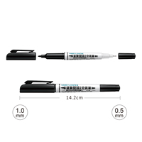 Marqueur permanent double pointe SIMBALION n°685, largeurs d'écriture 1,0 mm et 0,5 mm, encre à base d'alcool non toxique, matériau PLA, fournitures scolaires