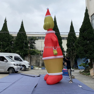 Manufacturer Custom Size Large Huge Standing Christmas Xmas Decorations Decor Outside Outdoor Ornaments <strong>Inflatable</strong> <strong>Grinch</strong> - Product Image 2