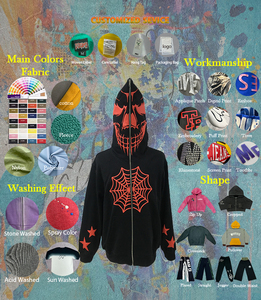 Veste à <span class=keywords><strong>capuche</strong></span> personnalisée en polaire Sherpa délavée à l'acide Veste à <span class=keywords><strong>capuche</strong></span> zippée en fausse <span class=keywords><strong>fourrure</strong></span> noire grise - Product Image 5