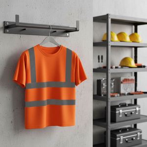 Fluorescent Breathable Fabric Construction Warehouse Industrial Custom Reflective Safety T-Shirt - Product Image 2