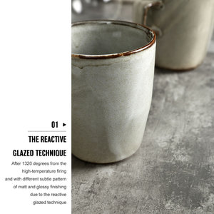 Tasse à café et à thé réutilisables en porcelaine, vaisselle en céramique, vente en gros directement d'usine, 300ml - Product Image 3