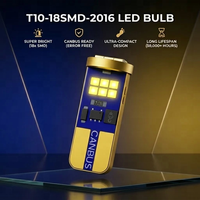 Nouveau TH Howie T10-18SMD-2016 LED 2W 12-24V pour feux de position/phare, remplacement des feux de plaque d'immatriculation et d'instrumentation 6000K 245LM 170MA Error