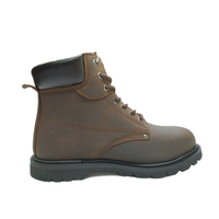 Bottes mi-hautes en cuir véritable certifiées CE, personnalisées en usine, avec embout en acier Goodyear-World