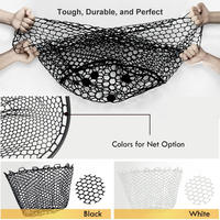 Épuisette de pêche en caoutchouc durable de 15 pouces, pièce de rechange monobloc sans couture, maille transparente anti-emmêlement, style léger pour la pêche à la mouche/à la leurre