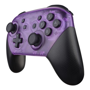 EXtremeRate Coque de remplacement DIY transparente violette pour la face avant et la face arrière du contrôleur Nintendo Switch Pro - Product Image 3