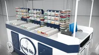 Kiosque alimentaire en bois pour centre commercial, présentoirs de vente au détail, chariot alimentaire mobile, kiosque à crêpes à bulles à vendre