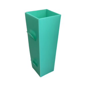 Teal Square <b>Plastic</b> Planter Pot With Side Handles For Indoor Outdoor Use - Product Image 1