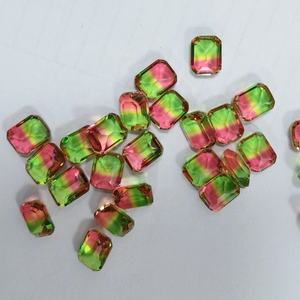 合成 ウォーターメロン トルマリン エメラルドカット ガラスストーン バイカラー ウォーターメロン トルマリン - Product Image 3