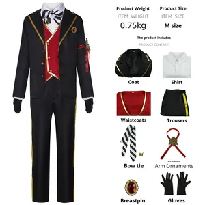 Twisted Wonderland Cosplay Costume Set Riddle School Uniform Costume pour la scène de jeu de rôle bidimensionnelle Anime Inspiré - Product Image 5