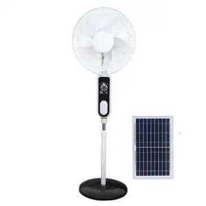 16 INCH Table Fan AC/DC Electric Rechargeable fan Solar Powered With Panel And Battery Tower Pedestal