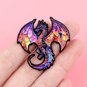 Broche en émail Dragon, broche cool, épingles à revers, badge artistique pour sac à dos, accessoires vestimentaires, bijoux animaux, cadeaux pour amis - Product Image 2