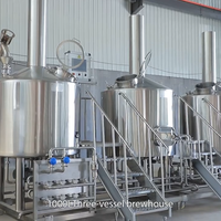 Équipement de brassage de bière automatique en acier inoxydable Hermann 1000L/2000L, cuve de brassage, cuve sous pression, PLC pour l'alcool
