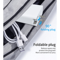 Chargeur interchangeable PD 65W USB Type C avec prise EU US UK AU, chargeur mural QC3.0 à double port, chargeur rapide pour Apple Iphone Ipad Android