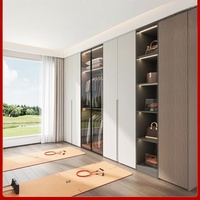 Armoire moderne personnalisée avec style en panneaux de fibres à densité moyenne, combinaison d'armoires pour la maison, l'hôtel, la villa et les armoires de cuisine