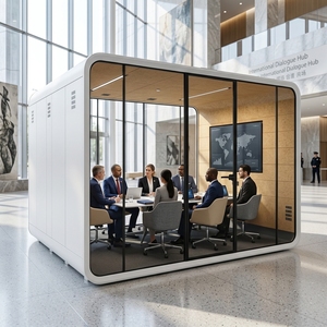 Pavillon Acoustique Mobile pour Salle de Conférence, Insonorisé, Espace de Réunion pour 8 Personnes, Grande Cabine de Bureau Certifiée BIFMA - Product Image 6