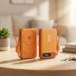 LC43 Power Bank Magnetico Wireless 5000/10000mAh 15W/25W+20W/45W PD N52 13N con Cordino, Display TFT, Supporto Pieghevole <span class=keywords><strong>in</strong></span> Alluminio, 1 Pezzo - Product Image 3